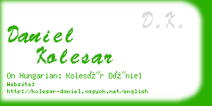 daniel kolesar business card